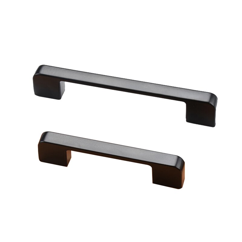 Cabinet Handle Manufacturer - High Quality Black Square Aluminium Alloy Drawer Kitchen Furniture Pull Knobs