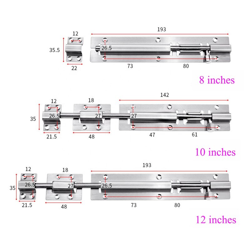 Door Bolt Latch Manufacturer - High Quality Stainless Steel Slide Barrel Tower Window Gate