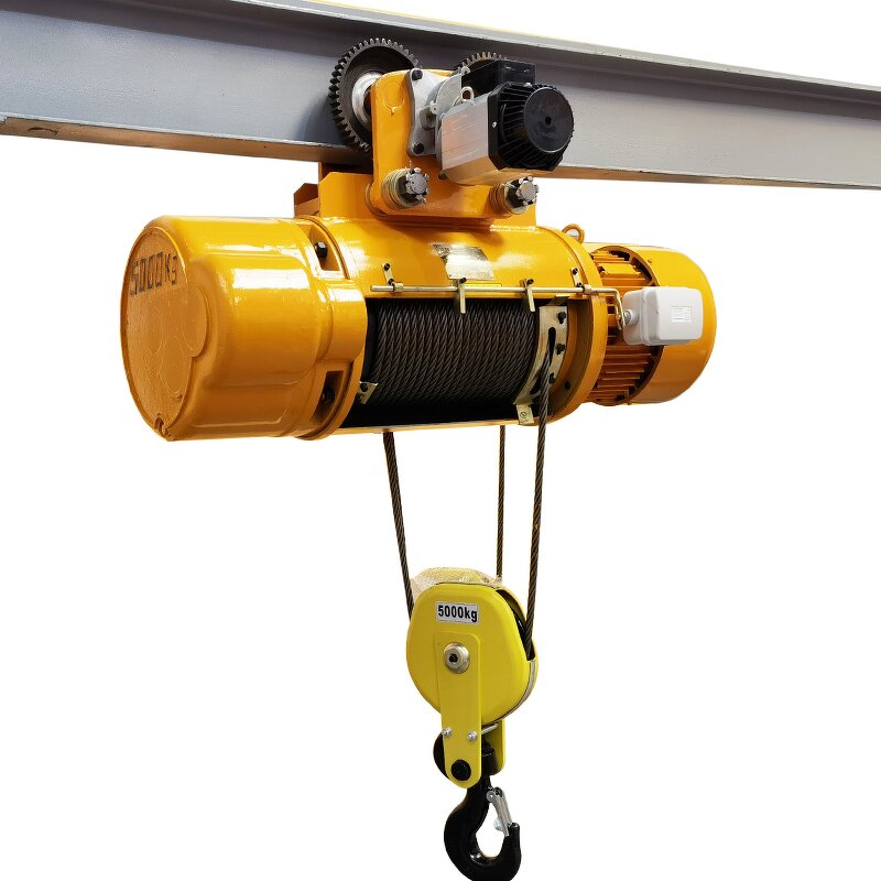 Wire Rope Hoist Manufacturer - ISO Compliant 5 Ton with Trolley and Dual Speed Control