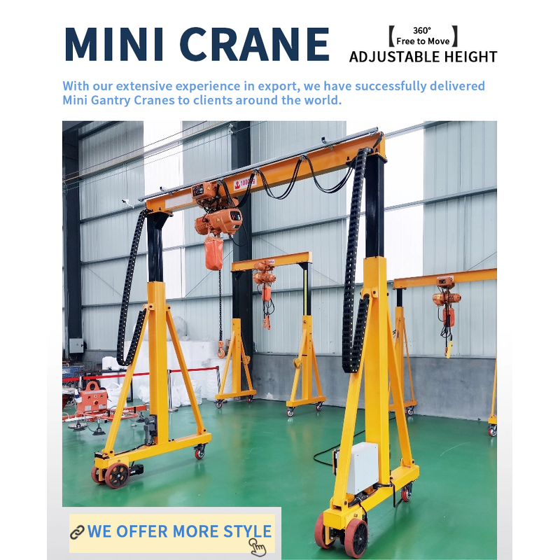 Gantry Crane Manufacturer - Factory Supply Compact Structure Remote Control Ground Handle Operation Small Portable