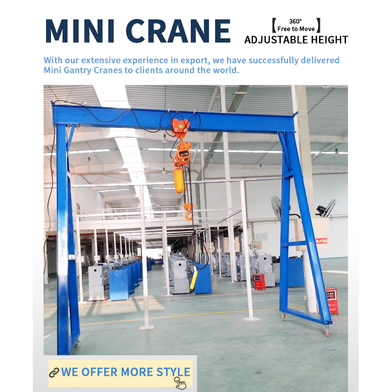 Gantry Crane Manufacturer - Low Price Safe and Reliable 50Hz 60Hz Light Weight Single Girder