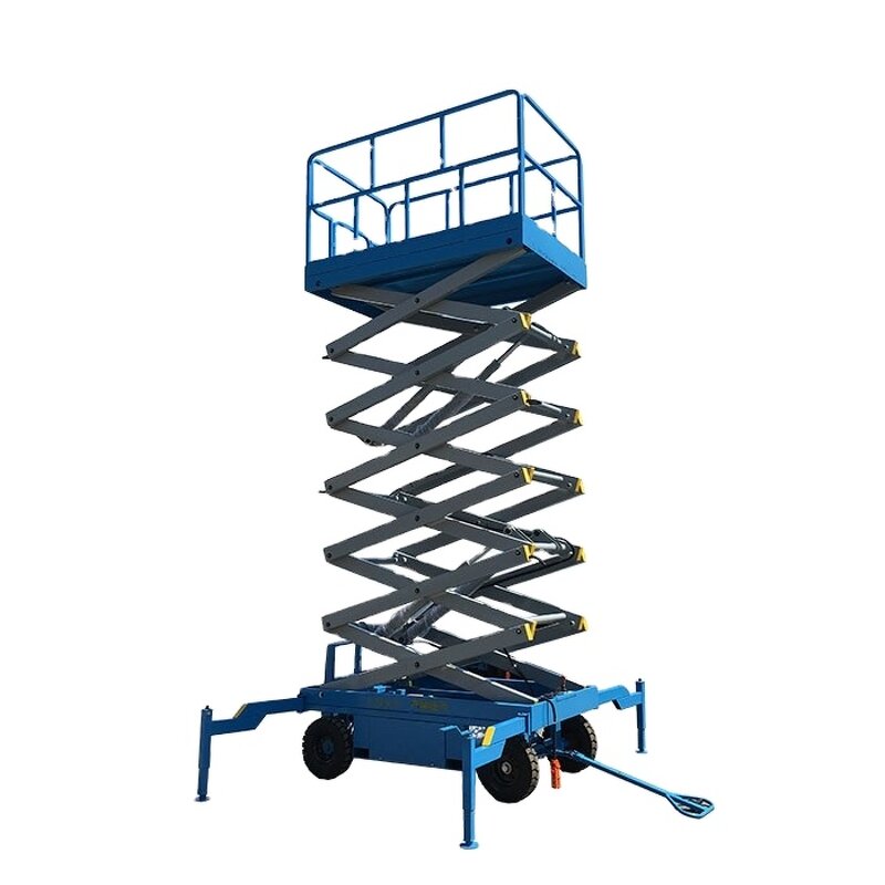 Scissor Lift Manufacturer - 10m to 16m High Rise Window Glass Cleaning Self-driven Battery Electric