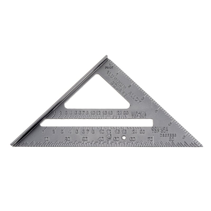 Carpenter Square Manufacturer - Hot Sale 7'' Aluminum Alloy Gauging Roofing Triangle Ruler Woodworking Tool