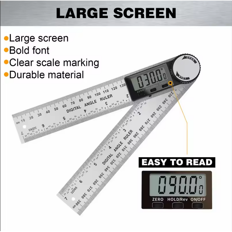 Angle Gauge Ruler Manufacturer - Hot Sale DIY OEM/ODM ABS 215x35x25mm Digital Protractor