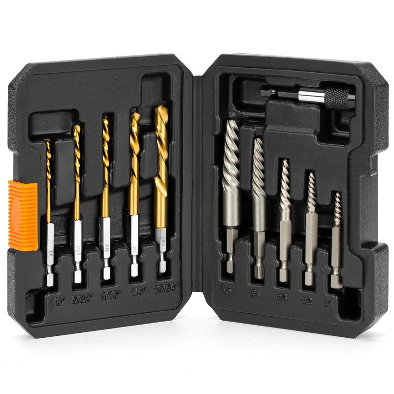 Bolt Extractor Set Manufacturer - Hot Sale 11pcs DIY Grade & Left Hand Drill Bit Set for Removing Stripped Screws