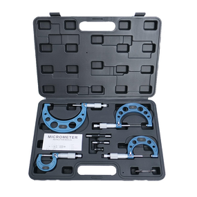 Outside Micrometer Set Manufacturer - 4pcs Machinist Tool 0-4" 0-100mm 0.01mm Accuracy Carbide with Standards