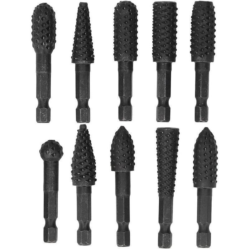 Burr Drill Bit Manufacturer - 5pcs 1/4" Carbon Steel for Cutting Die Grinder Dremel Rotary Tool