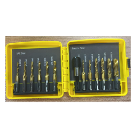Screw Tapping Bit Tool Manufacturer - 3-in-1 Titanium Coated with Quick-Change Adapter 13 PCS UNC Metric