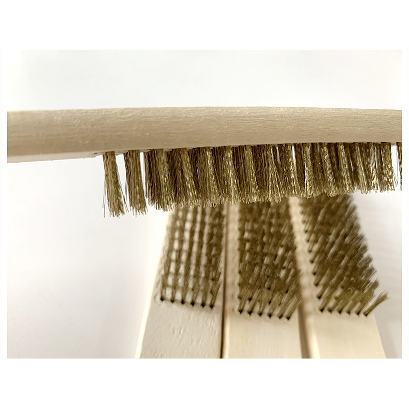 Wire Brush Manufacturer - Stainless Steel Wooden Handle Brass for Industrial/DIY Polishing and Cleaning