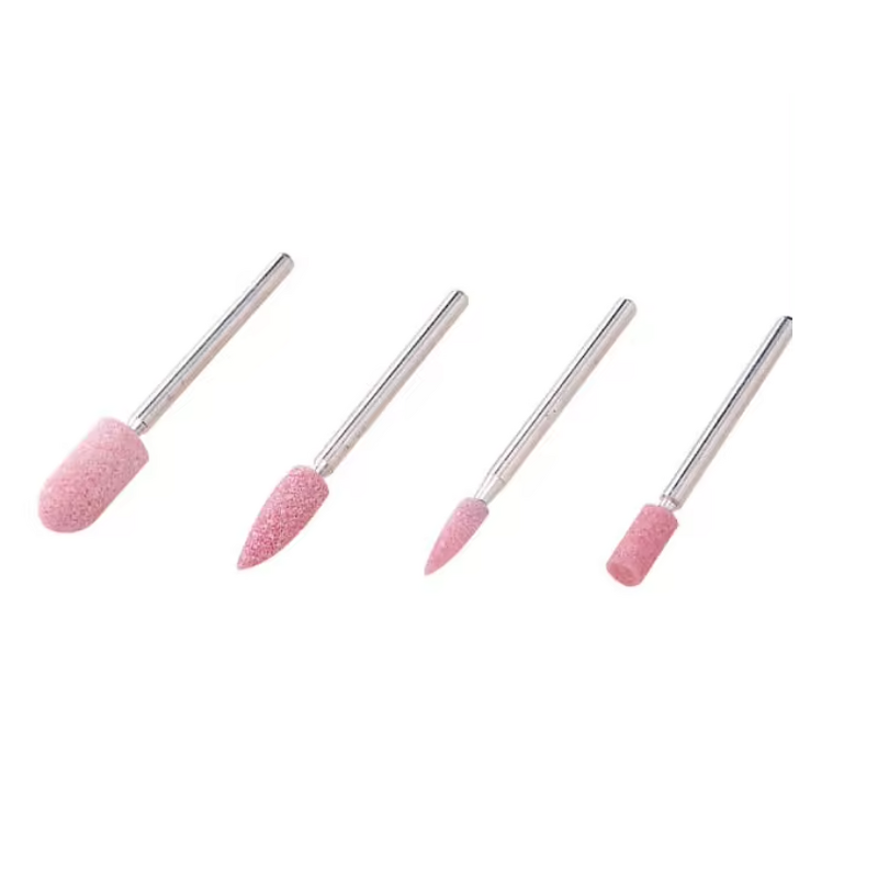 Nail Drill Bits Set Manufacturer - Hot Sale 12pcs Aluminum Oxide 6mm Electric Manicure Pink Pedicure Milling Files