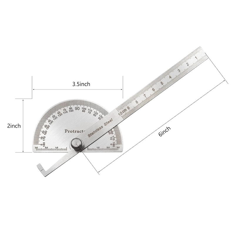 Angle Finder Ruler Manufacturer - 180 Degree Stainless Steel Protractor for Woodworking
