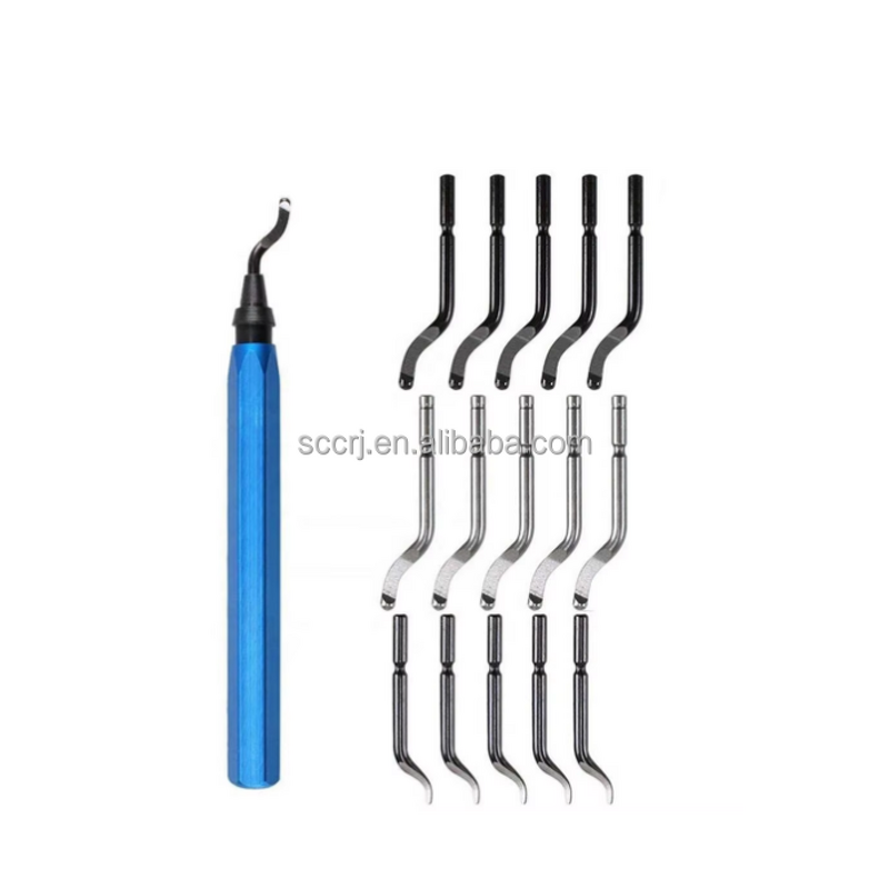Deburring Tool Manufacturer - Industrial with 10 Extra HSS Blades Stainless Steel Kit