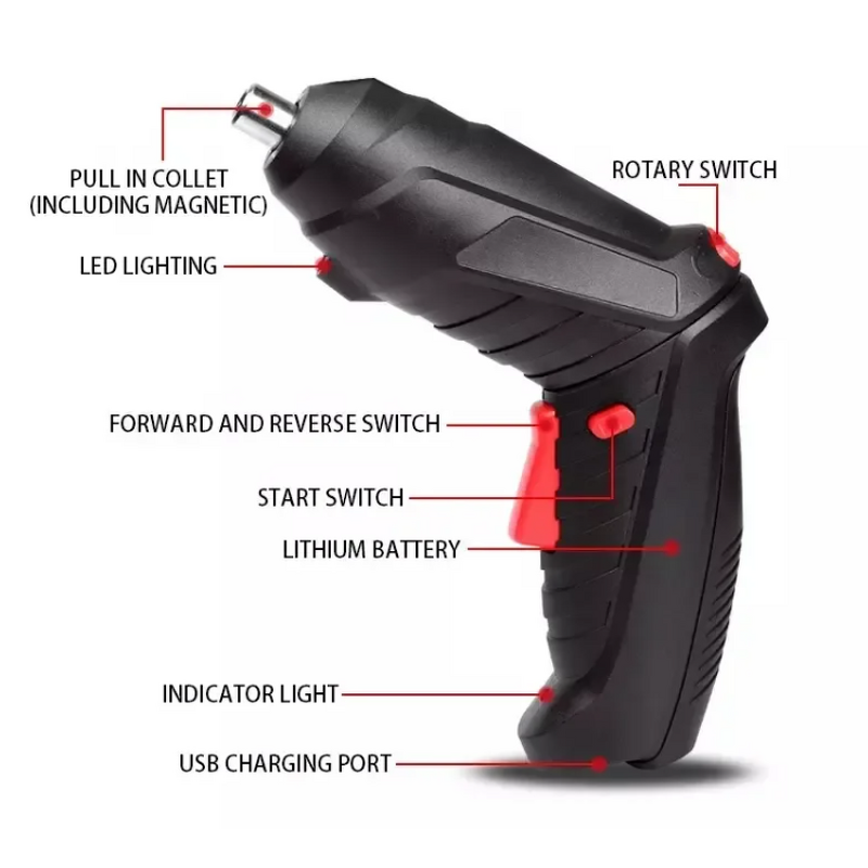 Electric Screwdriver Set Manufacturer - Industrial Household 3.6v Mini Rechargeable Multi-function Lithium Battery