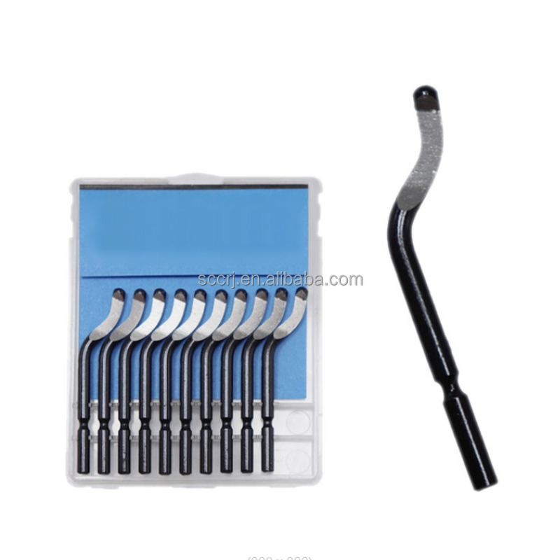 Deburring Tool Manufacturer - Industrial with 10 Extra HSS Blades Stainless Steel Kit