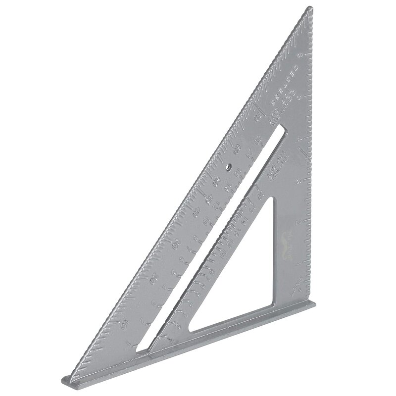 Carpenter Square Manufacturer - High Quality 7'' Aluminum Alloy Gauging Roofing Triangle Ruler Woodworking Tool