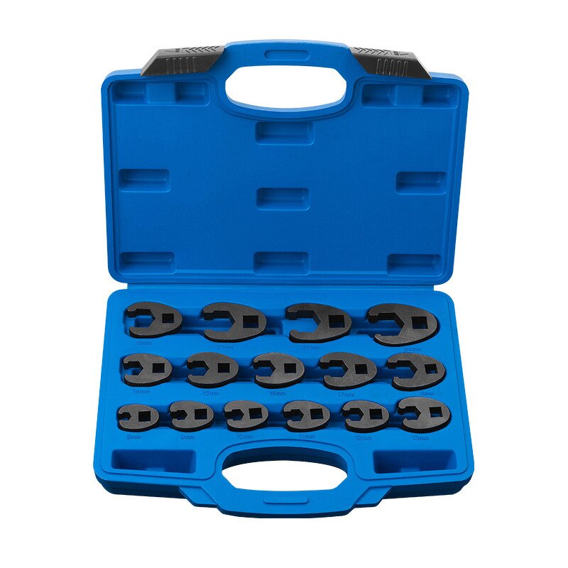 Torque Wrench Sets Manufacturer - High Quality Chrome 15pcs Metric Standard Industrial Grade Open End 3/8inch 1/2inch Drive