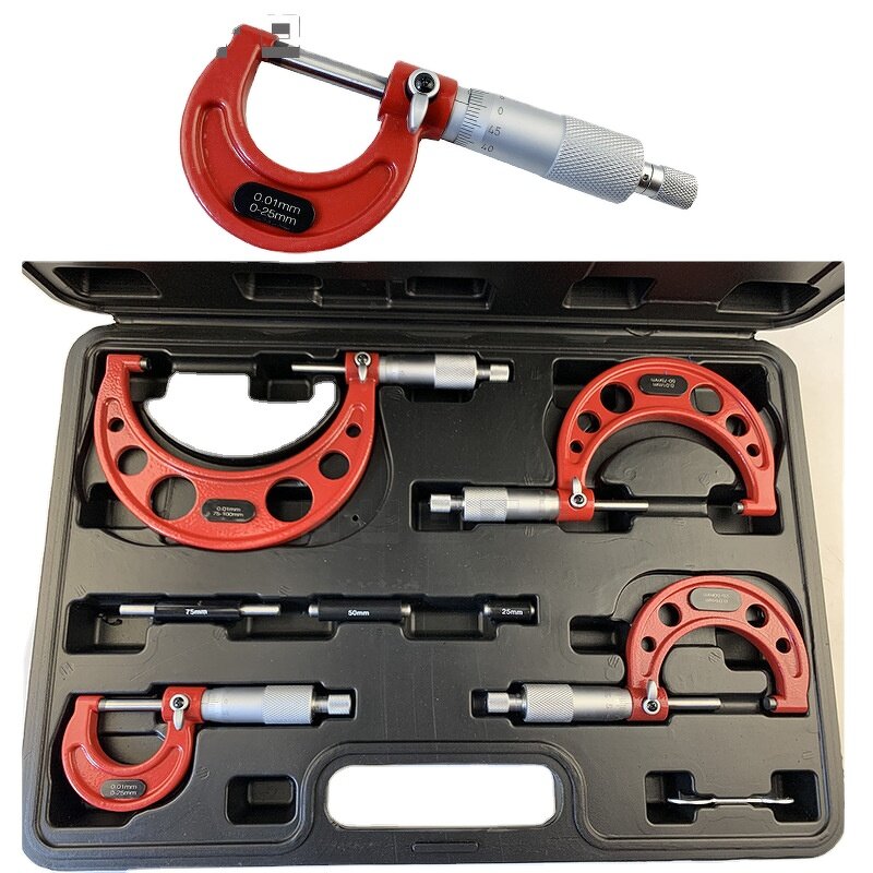 Micrometer Set Manufacturer - Hot Sale Industrial DIY OEM Customizable Metric/Inch 0-100mm/0-4inch Carbide Tipped