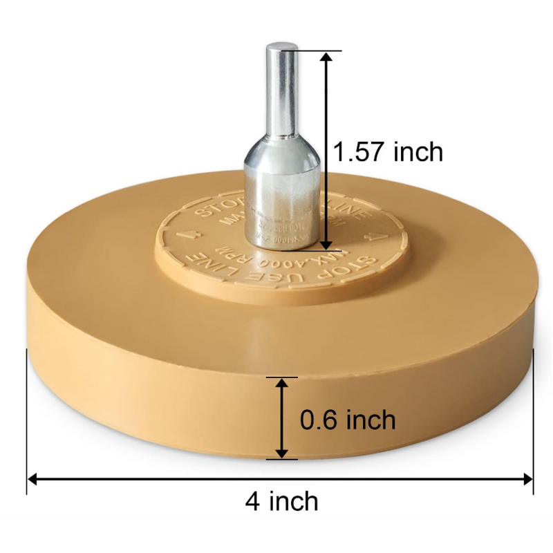 Decal Remover Manufacturer - Rubber Eraser Wheel for Pinstripes Stickers Car Boat Adhesive