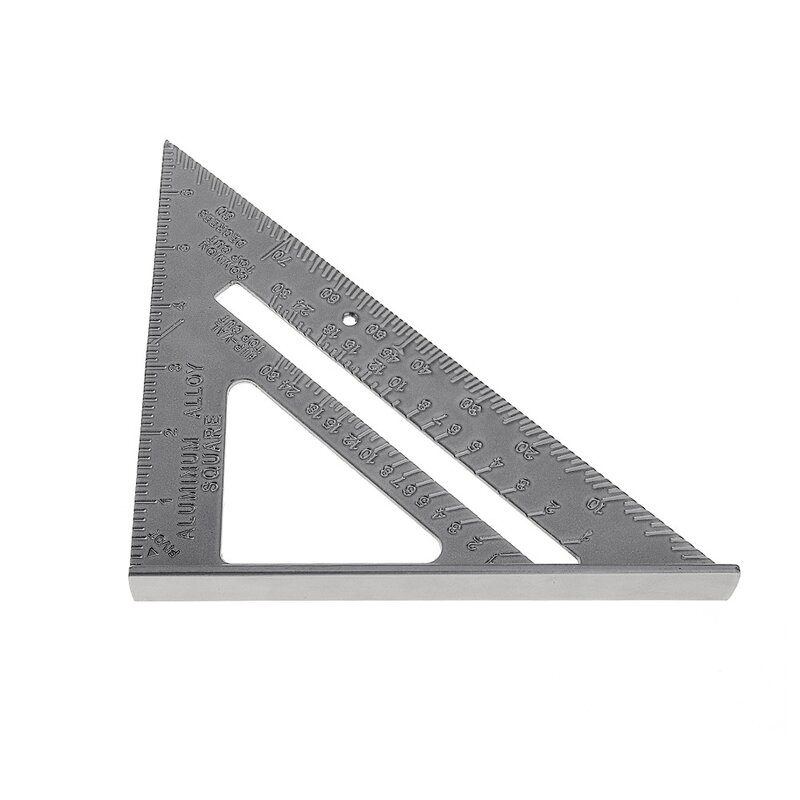 Carpenter Square Manufacturer - High Quality 7'' Aluminum Alloy Gauging Roofing Triangle Ruler Woodworking Tool
