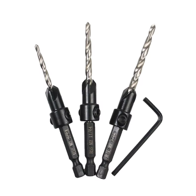 Countersink Drill Bit Set Manufacturer - Tungsten Carbide with Quick Change Screw Chamfer Ladder Router