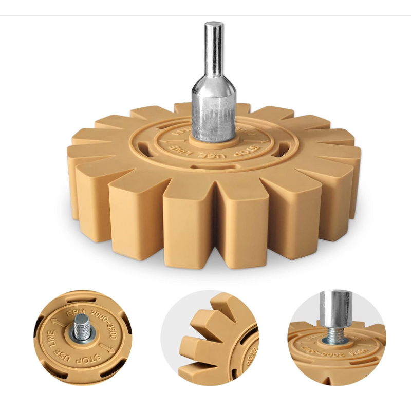 Decal Remover Manufacturer - Rubber Eraser Wheel for Pinstripes Stickers Car Boat Adhesive