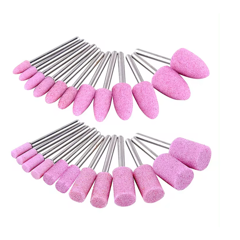 Nail Drill Bits Set Manufacturer - Hot Sale 12pcs Aluminum Oxide 6mm Electric Manicure Pink Pedicure Milling Files