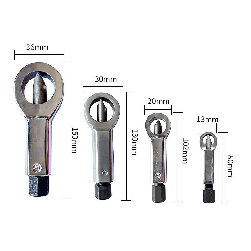 Nut Splitter Tool Set Manufacturer - Hot Sale 4pc Hand Damaged Removal Cutter 13 mm - 36 mm
