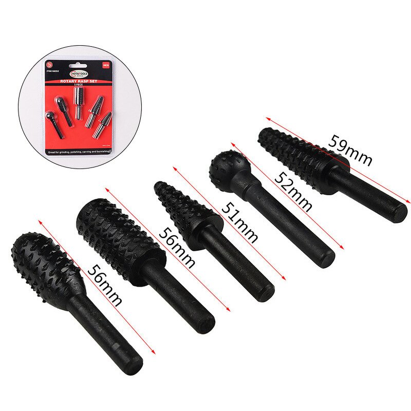 Burr Drill Bit Manufacturer - 5pcs 1/4" Carbon Steel for Cutting Die Grinder Dremel Rotary Tool