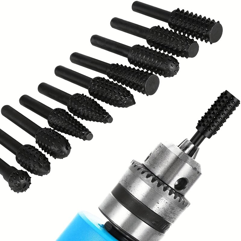 Burr Drill Bit Manufacturer - 5pcs 1/4" Carbon Steel for Cutting Die Grinder Dremel Rotary Tool
