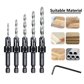 Countersink Drill Bit Set Manufacturer - Tungsten Carbide with Quick Change Screw Chamfer Ladder Router