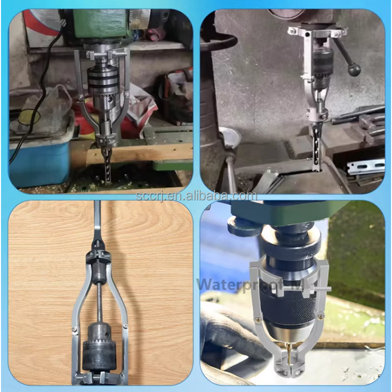 Square Hole Drill Bracket Manufacturer - Fixed for Hand Electric Drill Woodworking Special Square Tenon