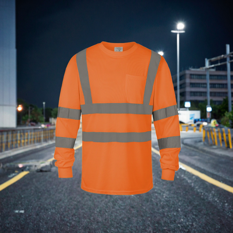 Hi Vis Polyester Polo Shirt - Manufacturer - Men's Breathable Fluorescent Thermal W/Reflective Stripes