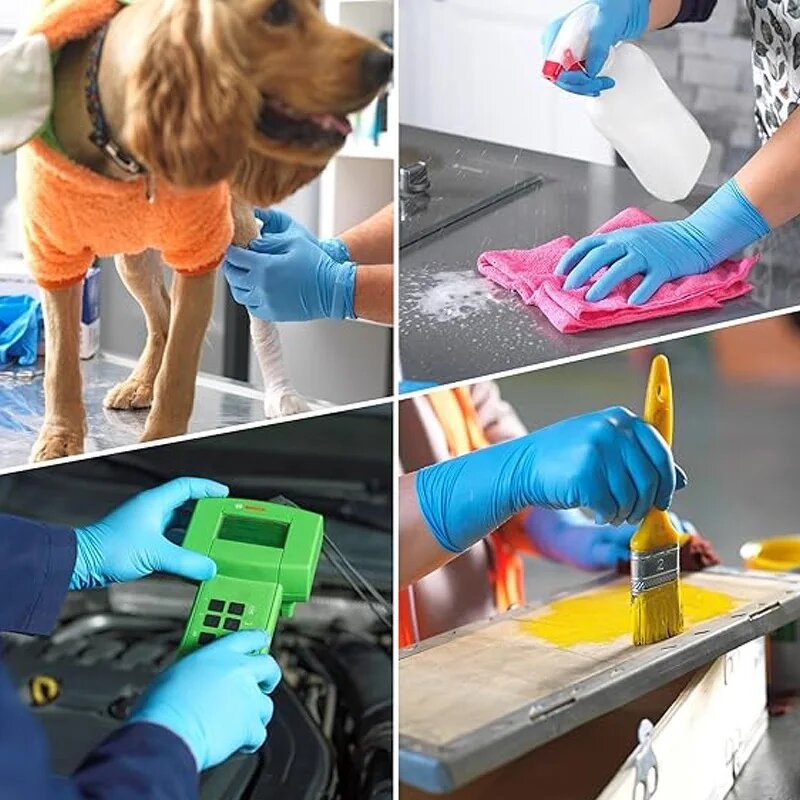 Nitrile PVC Gloves - Manufacturer - Disposable Composite High Elastic Protective Painting Cooking