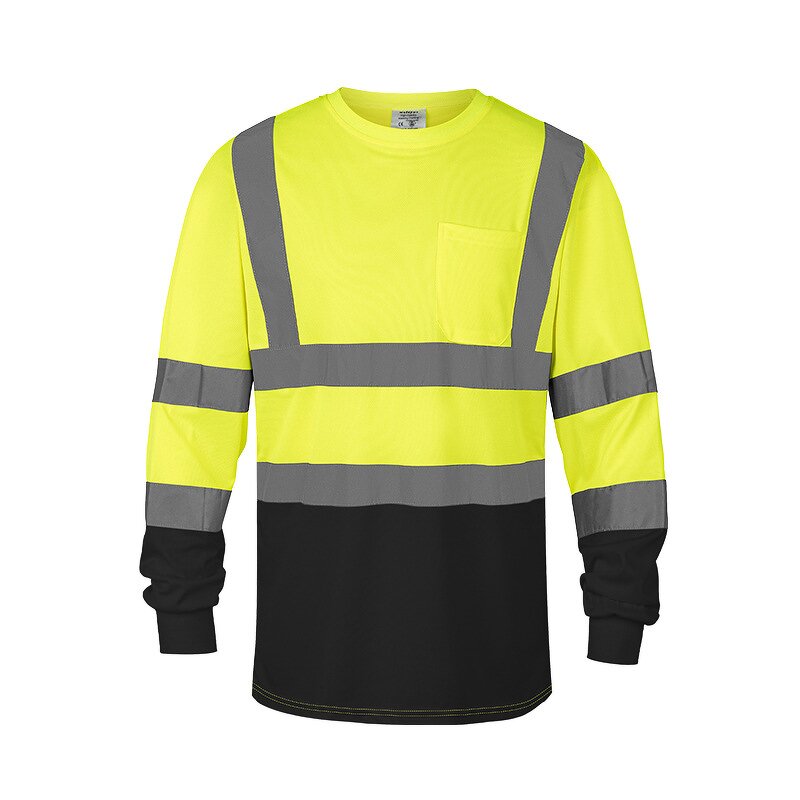 Class 3 Hi Vis Work Shirt - Manufacturer - OSHA Type R Sunscreen Long Sleeve Safety Uniform