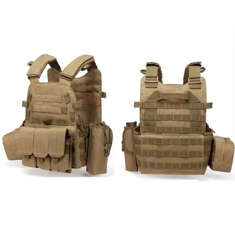 Tactical Vest - Manufacturer - Breathable Adjustable Nylon Gear W/6094 Pouch Full Coverage Safety