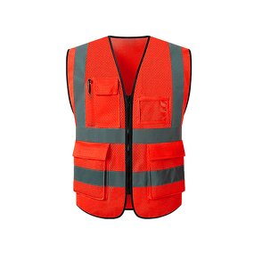 Reflective Safety Jacket - Manufacturer - Strip Mesh Fabric Construction Security Work Vest