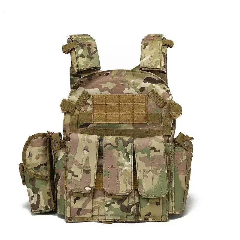 Tactical Vest - Manufacturer - Breathable Adjustable Nylon Gear W/6094 Pouch Full Coverage Safety