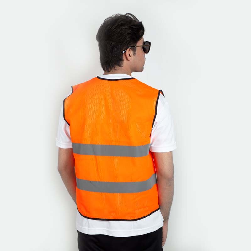 Reflective Safety Vest - Manufacturer - Custom LOGO Printing Orangered Reflective Tape Work Wear