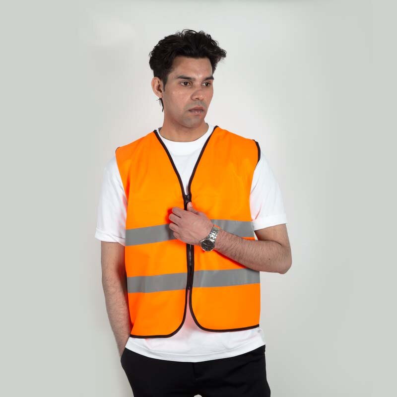 Reflective Safety Vest - Manufacturer - Custom LOGO Printing Orangered Reflective Tape Work Wear