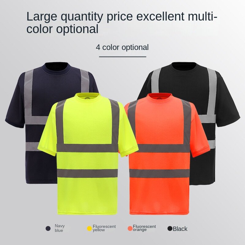 Reflective Short Sleeve T-Shirt - Manufacturer - Summer Construction Quick-Drying Sanitation Overalls