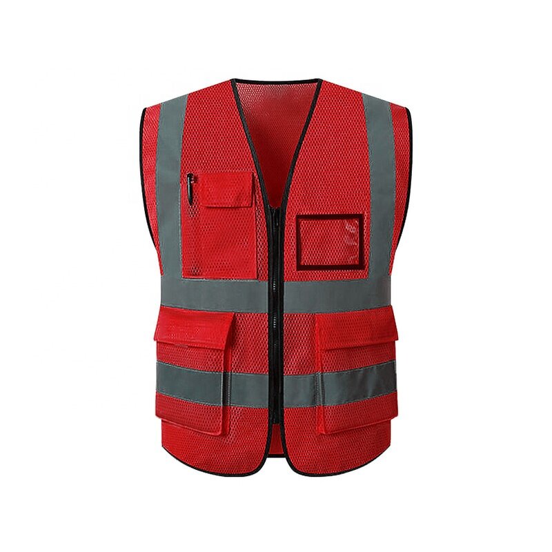 Reflective Safety Jacket - Manufacturer - Strip Mesh Fabric Construction Security Work Vest