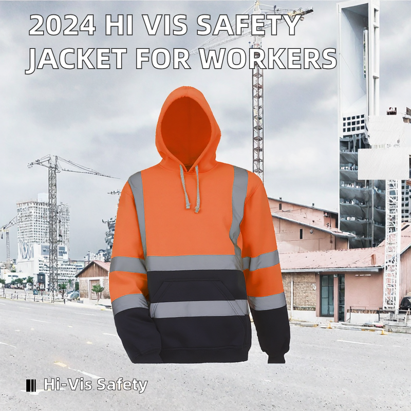 Reflective Work Jacket - Manufacturer - 2024 Hi Vis 300D Oxford Security-Protection Worker Uniform