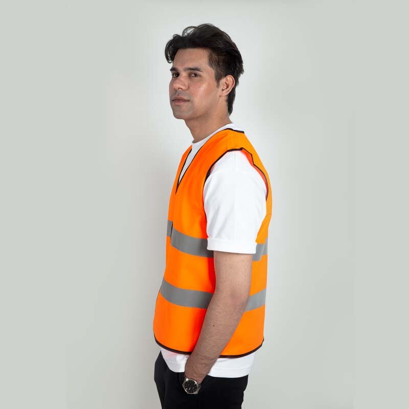 Reflective Safety Vest - Manufacturer - Custom LOGO Printing Orangered Reflective Tape Work Wear