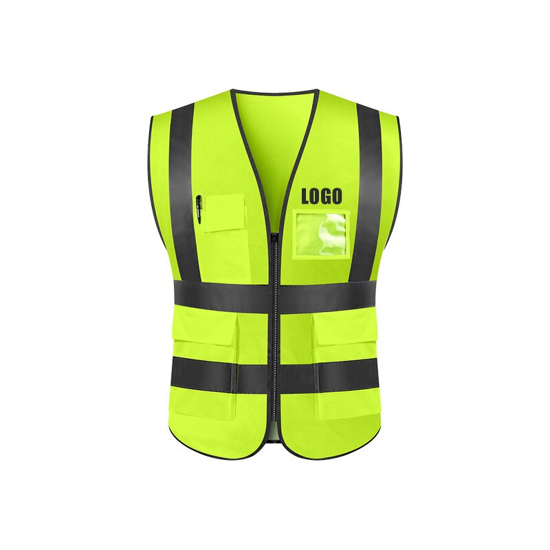 Road Safety Work Vest - Manufacturer - Custom Multi Pocket High Visible Reflective Construction