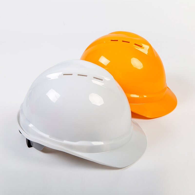 Safety Hard Hat - Manufacturer - EN397 MSA Style Vented White Custom Logo Construction