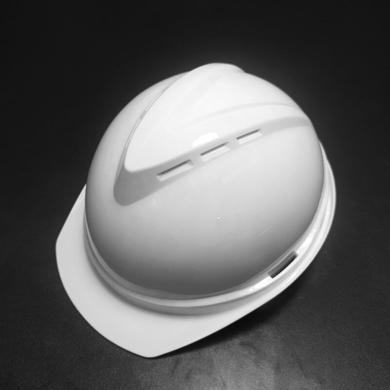 Safety Hard Hat - Manufacturer - EN397 MSA Style Vented White Custom Logo Construction