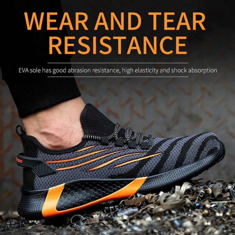 Steel Toe Work Shoes - Manufacturer - Anti-smashing Anti-puncture Kevlar Industrial Men Women