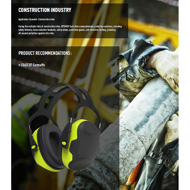 Safety Ear Earmuffs - Manufacturer - ABS Material Labour Hearing Shooting Noise Cancelling