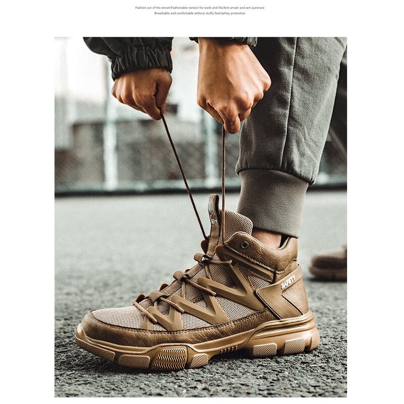 Industrial Safety Boots - Manufacturer - Man's Anti-smashing Anti-stab 2 Color Work Safety Shoes