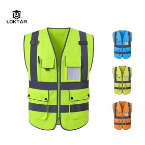 Hi Vis Safety Vest - Manufacturer - Custom Logo Wholesale Neon Traffic Construction With Pockets